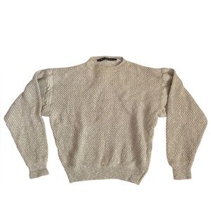 Umberto Ginocchietti VTG women’s Chunky cable Knit Sweater Top Linen 90’s